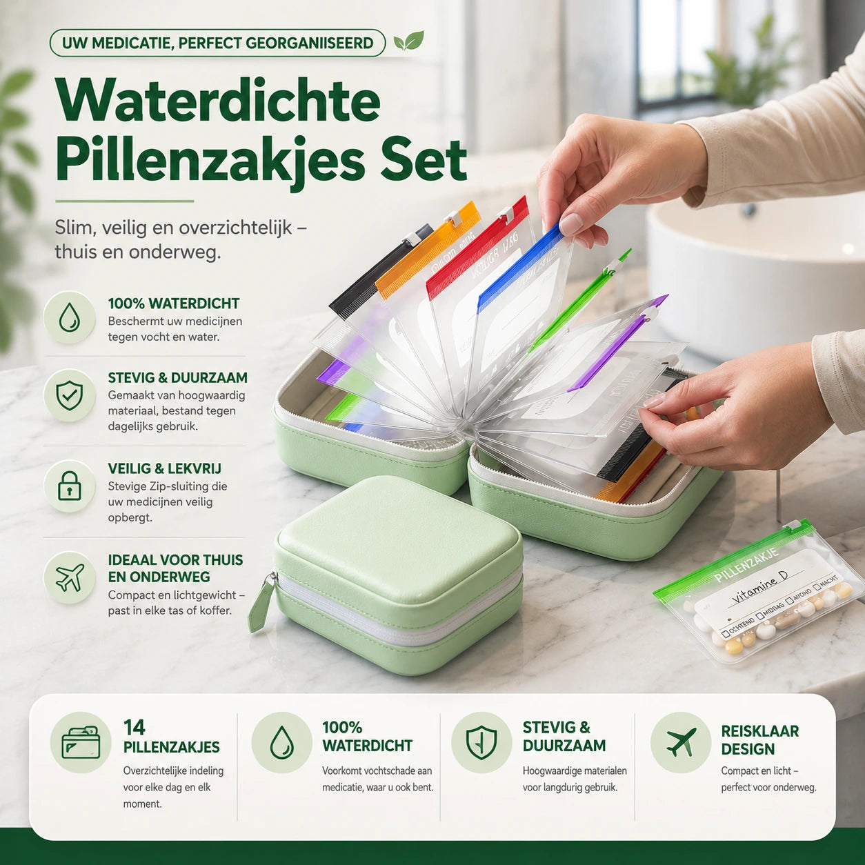 MediPouch Medicijn Organizer – Koop 1, Krijg 2