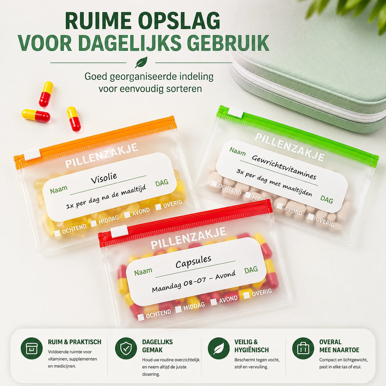 MediPouch Medicijn Organizer – Koop 1, Krijg 2