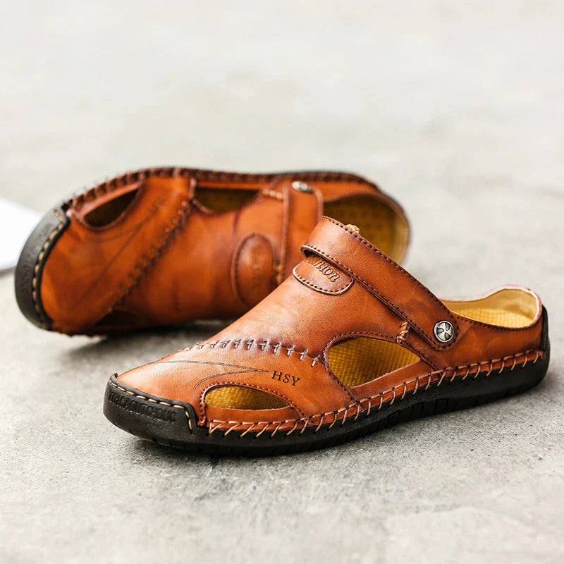 Orthopedische leren sandalen • Soleil Sole - Aanbieding: 1 kopen, 2 meenemen