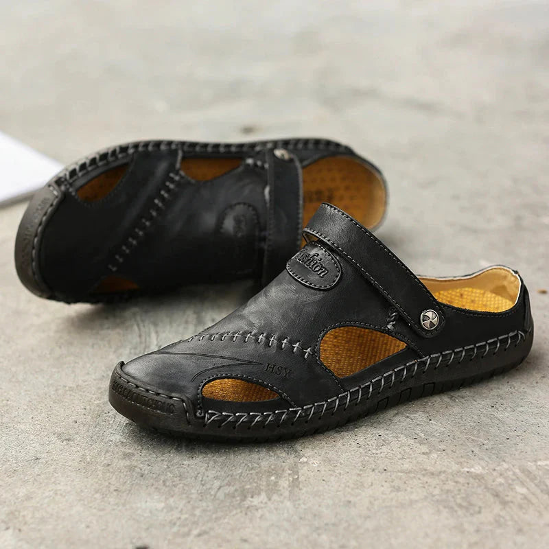 Orthopedische leren sandalen • Soleil Sole - Aanbieding: 1 kopen, 2 meenemen