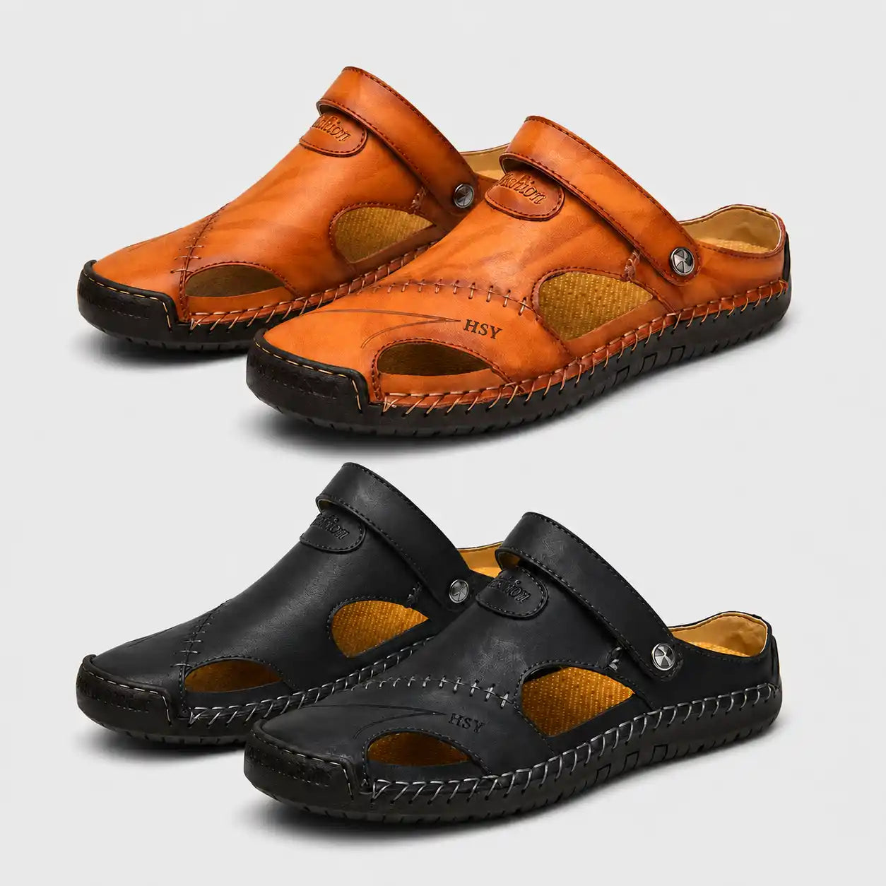 Orthopedische leren sandalen • Soleil Sole - Aanbieding: 1 kopen, 2 meenemen
