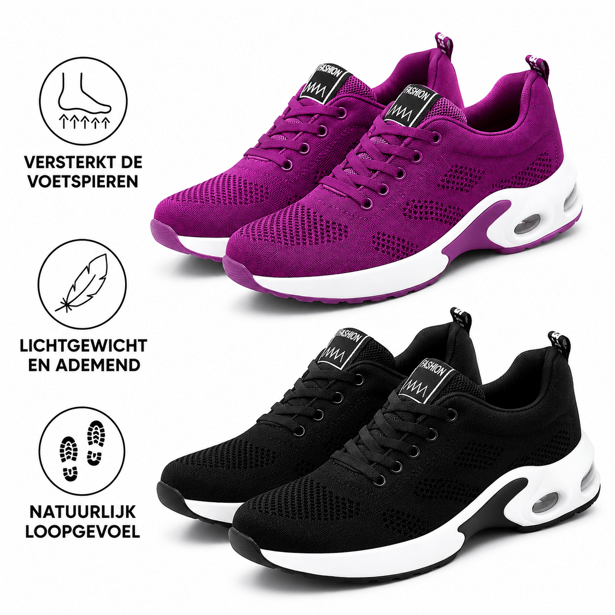 Orthocare™ | Orthopedische sneaker voor dagelijks gebruik en comfort - Actie: 1 + 1 gratis - Soleil & Sole